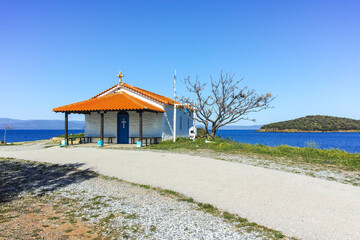 Kassandra coastline near near village of Xina, Chalkidiki, Greece