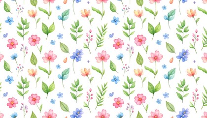 Watercolor floral pattern (2)