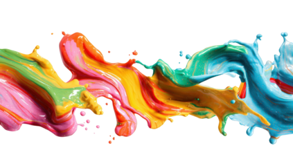 Abstract Colorful Paint Splashes