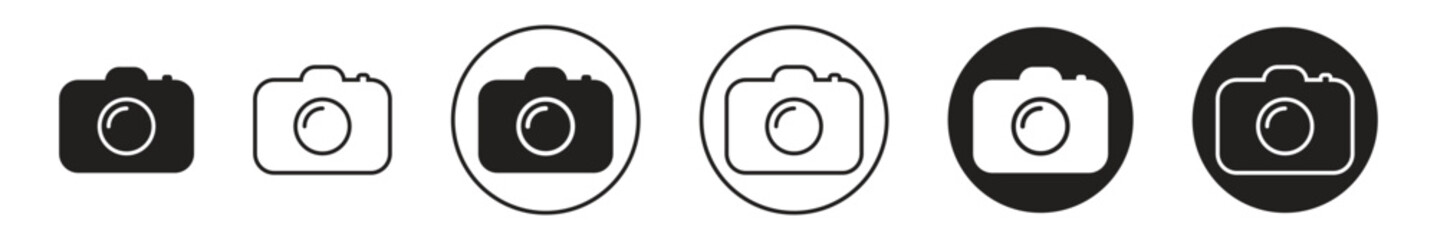Camera Icon Progression Vector Showing Selection and Emphasis States