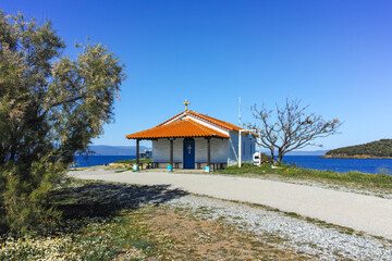 Kassandra coastline near near village of Xina, Chalkidiki, Greece