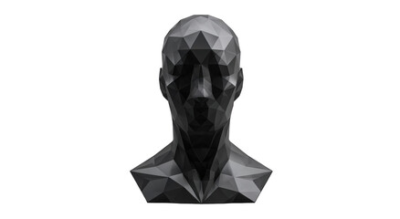 Geometric human head sculpture