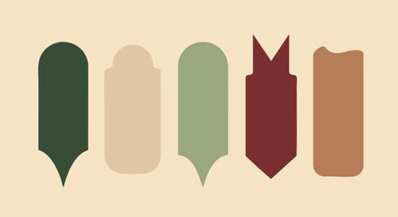 Modern abstract shapes in earthy tones create a stylish, minimalist background for design.