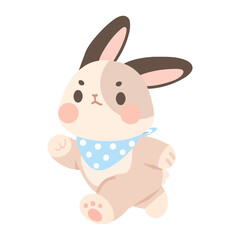 cartoon rabbit is running animal