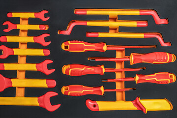 Insulated tools set for safe electrical work
