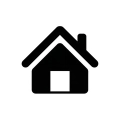 Simple black silhouette of a house icon against a white background, representing home and shelter.