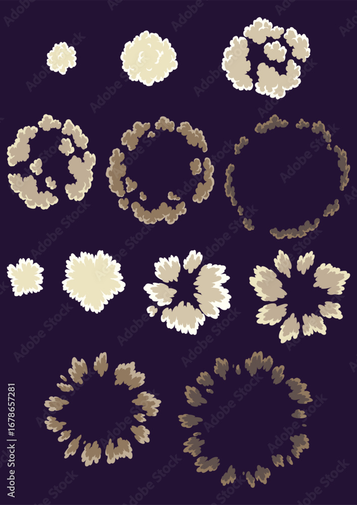 Poster explosion animation. animation for game of the explosion effect. cartoon animation for game. explodi