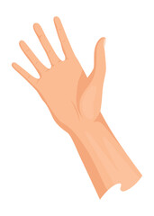 Fototapeta premium Hands injured skin and procedures of bandaging. First aid for wound. Medicine cure or treatment. First emergency help for human hand trauma