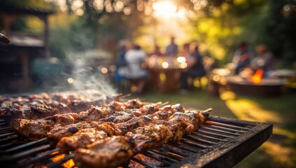 Outdoor barbecue party