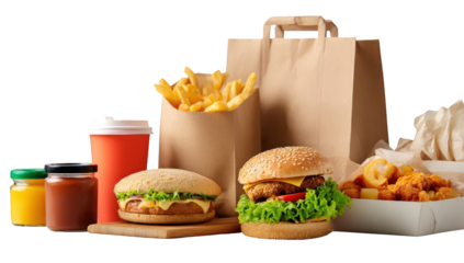 Fast food meal arrangement