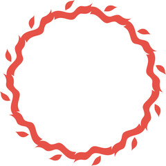 원형 식물 나뭇잎 프레임 테두리