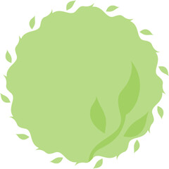 원형 식물 나뭇잎 프레임 테두리