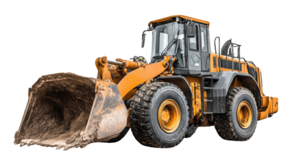 Heavy construction vehicle, front view