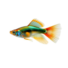 guppy fish isolated on white background