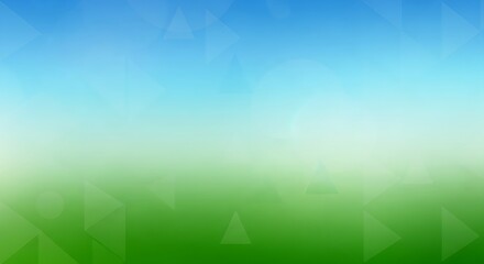 Abstract green and blue gradient background with geometric shapes and soft focus effect