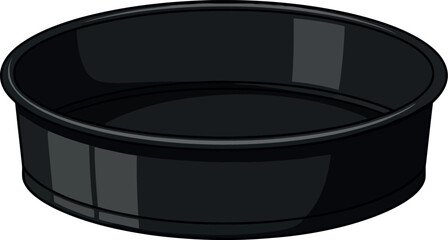 Empty round baking pan isolated on a cooking utensil vector