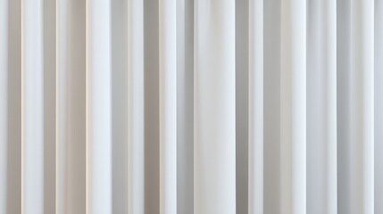Soft sunlight streaming through sheer white curtain, casting delicate vertical shadows and creating minimalist, peaceful interior ambiance with gentle light diffusion