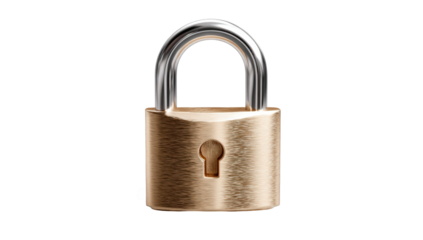 Brass padlock graphic
