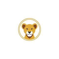 Obraz premium Cute lion cub illustration for kids
