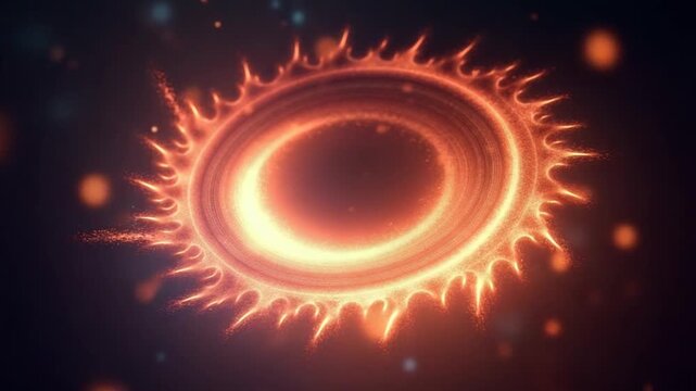 Abstract glowing particles flying in a spiral in a vortex of energy, magic particles sparkle and swirl on an abstract background.