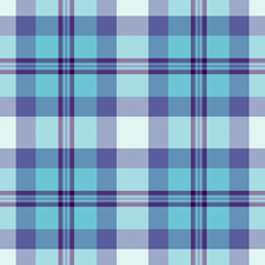 Classic plaid pattern in calming blue hues. Versatile background for textiles, web design, or print projects. Seamless and stylish texture.