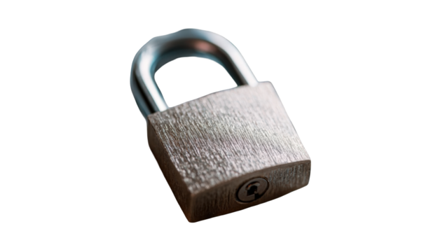 Metallic padlock, 3D render (1) - Powered by Adobe
