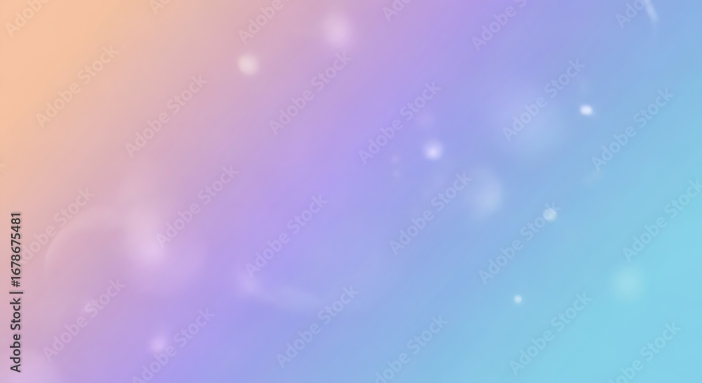 Poster soft pastel gradient with bokeh and sparkles