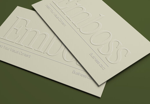 Embossed Corporate Card Mockup