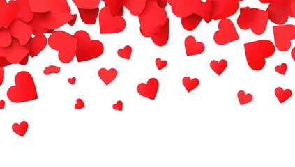 Red hearts falling against a black background (1)
