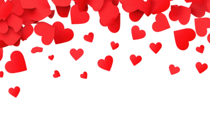Red hearts falling against a black background (1)