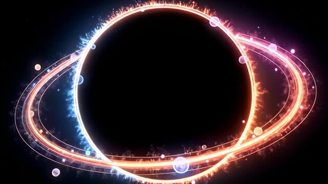 fancy amp ethereal moulding shot orbit with radiant moons, ring aside coil of bright, vibrant tints that emit outward indium amp fun rhythm, lay framing the chasteness of amp clean