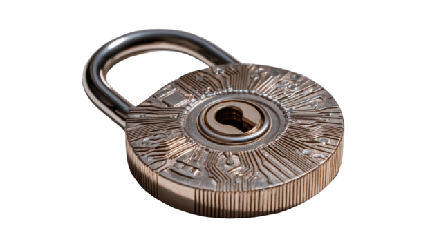 3D rendering of a decorative padlock - Powered by Adobe