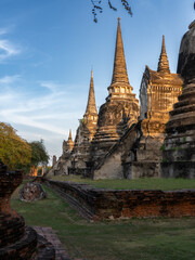 Fototapeta premium Ancient city, Ayutthaya, sunrise sunset