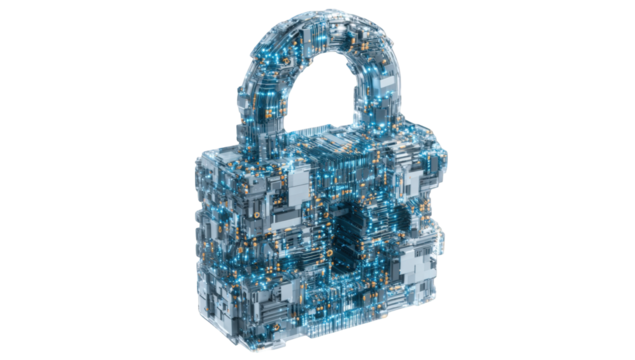 Digital lock, security concept