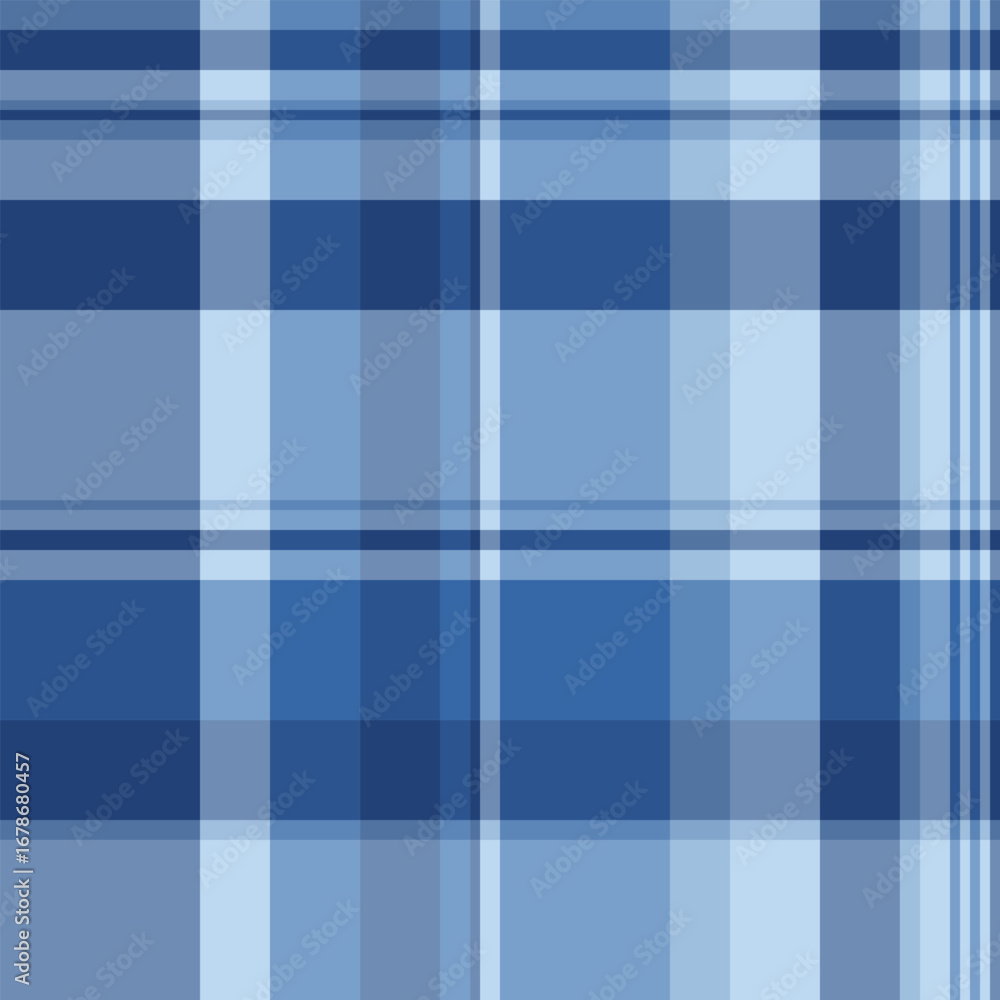 Poster classic plaid pattern in cool blue tones. ideal for backgrounds, textiles, or adding a touch of trad