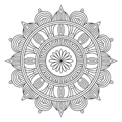 Beautiful line art of a mandala