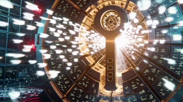 Cinematic 3D Cyberattack Visualization with DDoS, Ransomware, Phishing and Malware in Dark Futuristic Scene