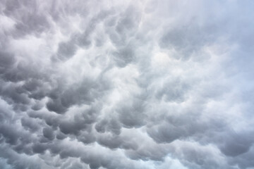 mammatocumulus or mammatus clouds background