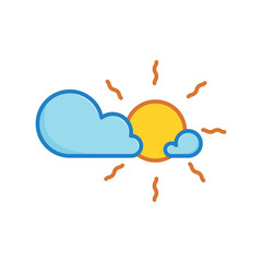 fog day icon vector design template elegant style