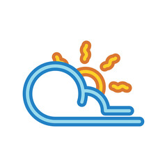 fog day icon vector design template elegant style