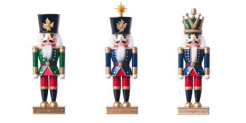 Nutcracker Soldier Figurine PNG on White Background