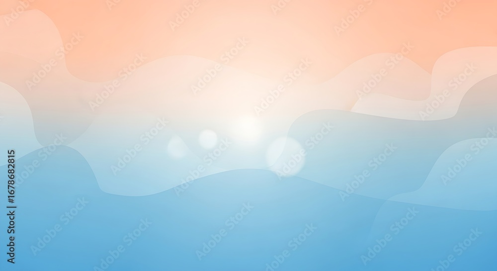 Poster abstract wavy gradient background with soft light and lens flare effect