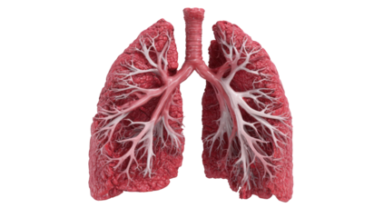 3D rendered human lungs