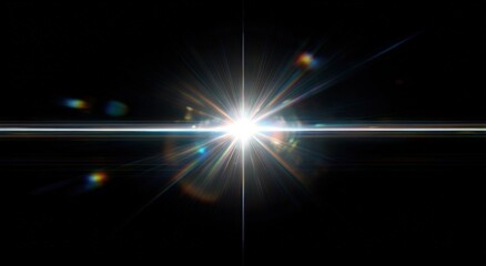 Bright starburst on black background (1)