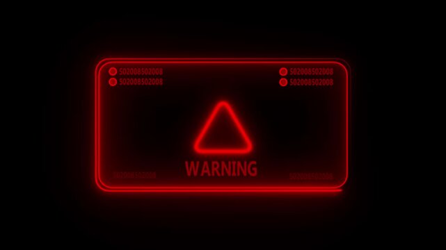 Warning security breach computer hacking warning message hacked Warning symbol on the screen privacy protection data hacking malware virus Danger sign. privacy protection data hacking.