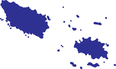 Obraz premium Blue Tonga map icon vector isolated on white background for geography, travel, and infographic design