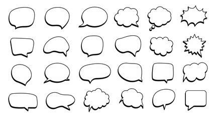 Fototapeta premium Speech bubble communications set icon vector 