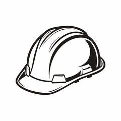 Fototapeta premium A detailed illustration of a safety helmet, essential for construction and safety purposes