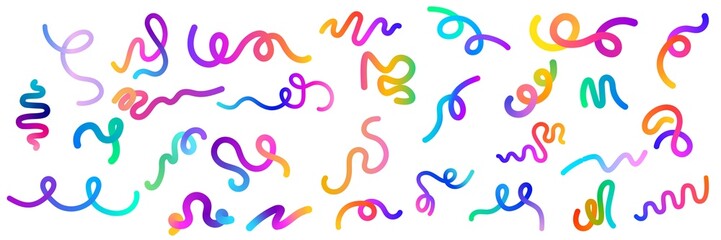 Obraz premium Set of gradient lines 