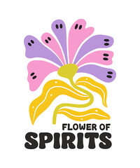 Boho Halloween Flower Ghost